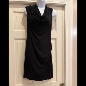 𝅺Brand new, NWT black knit dress. Cowl neck. Knee length.